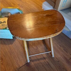 Rustic Brown Wooden Stool
